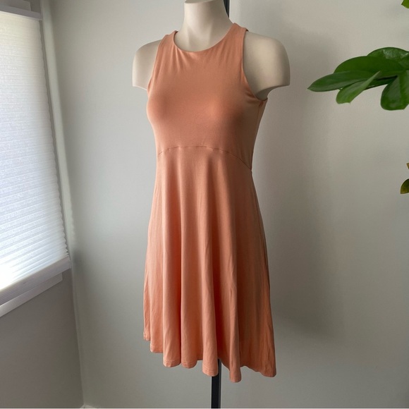 Athleta Santorini Thera Mini Tank Dress Modal Spandex Orange Coral Size Small - Picture 5 of 7
